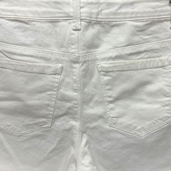 074 Nine West | Jordan NWT White Stretch Denim Shorts Cuffed Hem (Size 6,28) - Picture 6 of 12